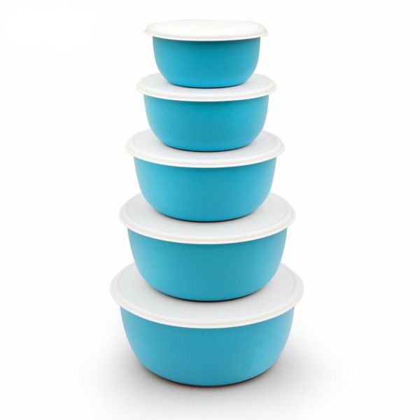 Edgo - 5 Piece Set Food Storage Containers w/ Lid - BPA Free Assorted Sizes