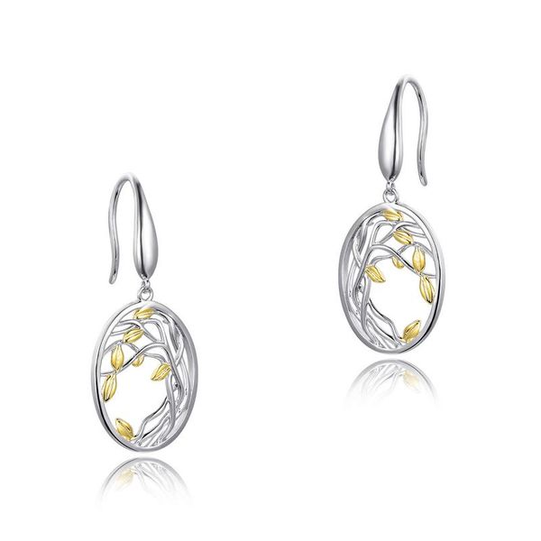 Dhia S925 Sterling Silver Tree Of Life Drop Earrings