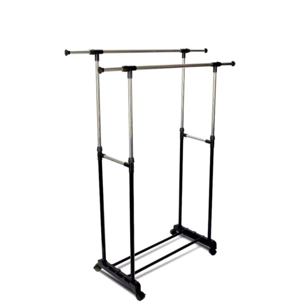 Double Pole Telescopic Clothes Rack