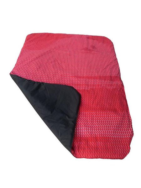 Shweshwe + Canvas Picnic Blanket - Red