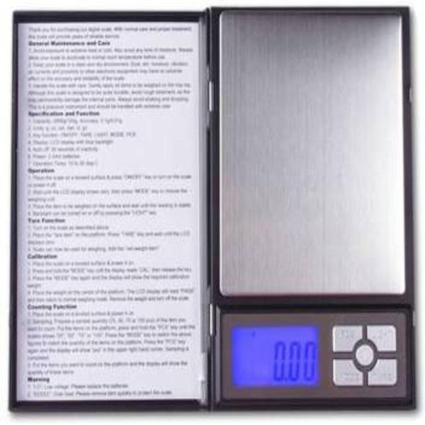 Scale 2000g/0.1g Digital Pocket Scale Book Type