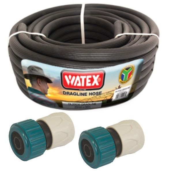Watex 30m Dragline Hose Pipe with Fittings (3/4")