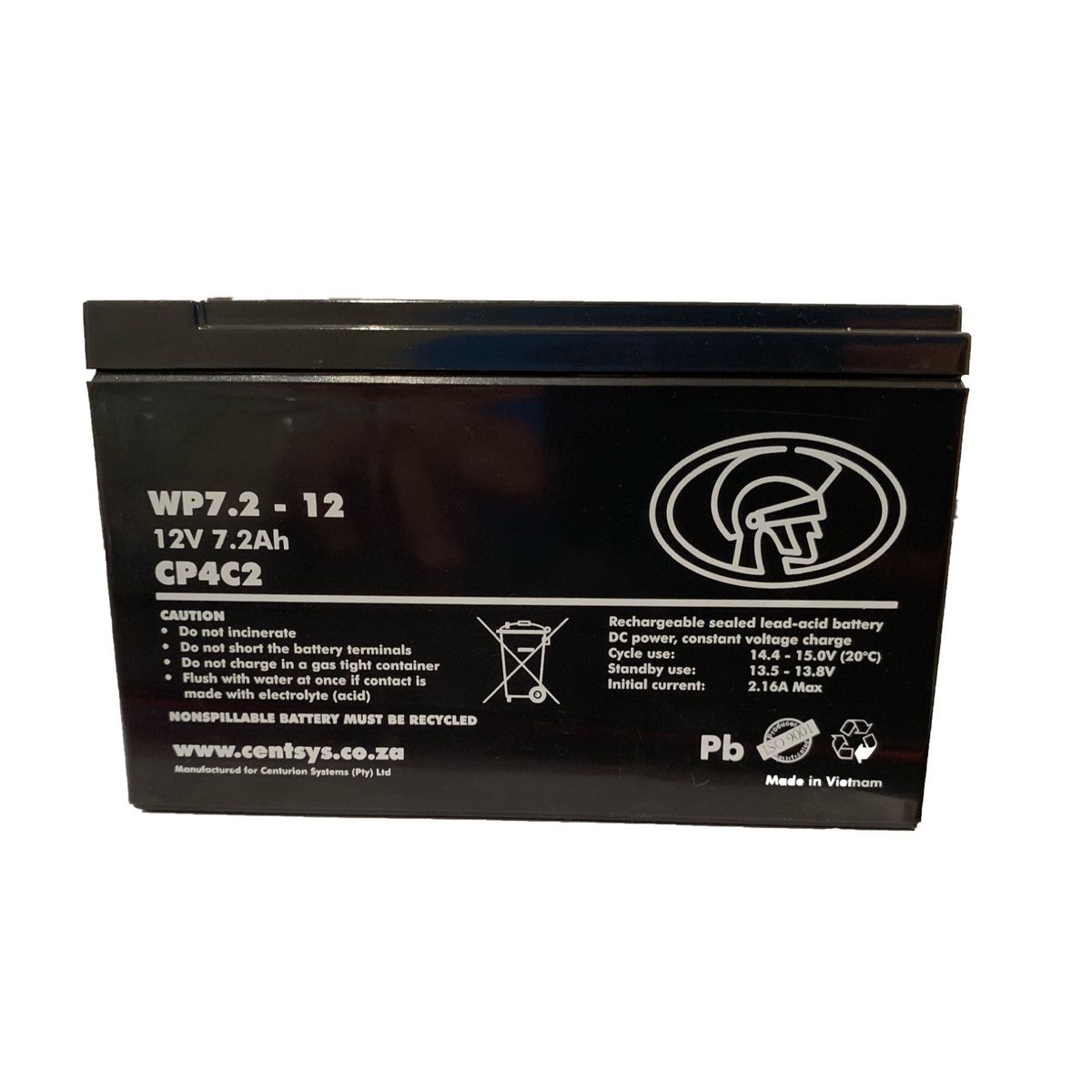 Centurion Gate Motor Battery CP4C2 Buy Online In South Africa 