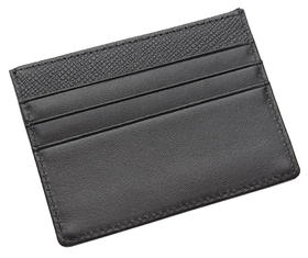 Genuine Leather RFID Blocking Slim Card Wallet Holder - Black | Shop ...