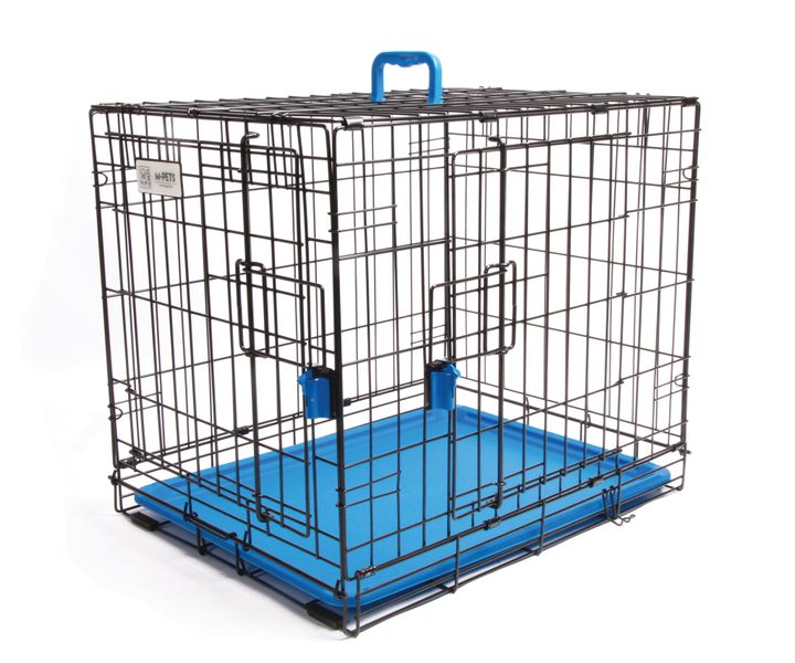 M-Pets Voyager Wire Crate Small - Blue