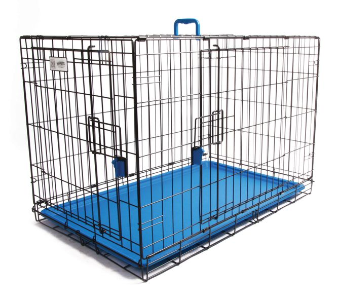 M-Pets Voyager Wire Crate Medium - Blue