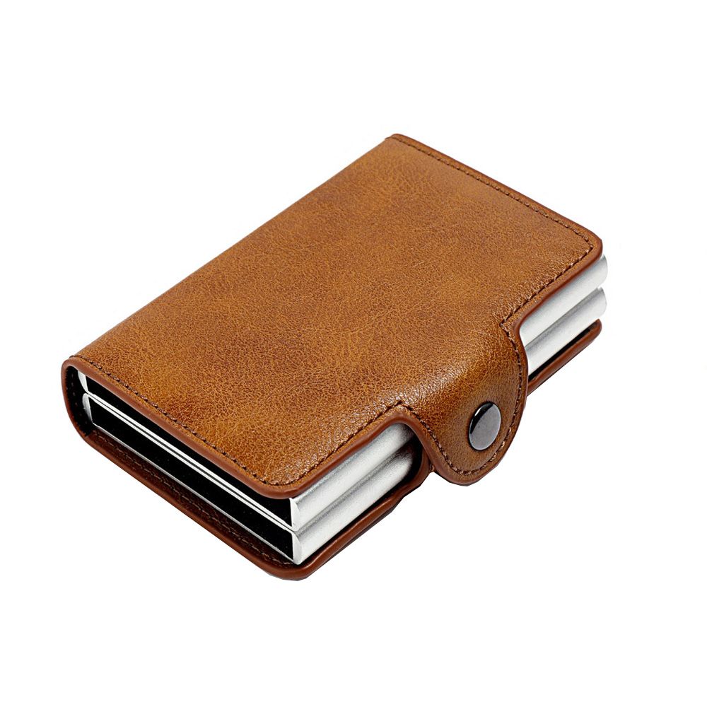 Double Aluminium RFID Credit Card Holder CaseBrown Shop Today. Get