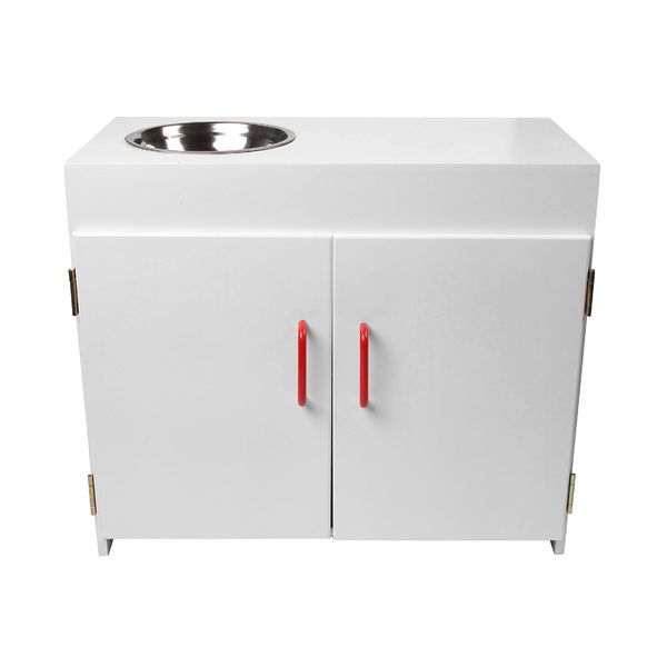 Kiddies Wooden Play Sink with Basin - White