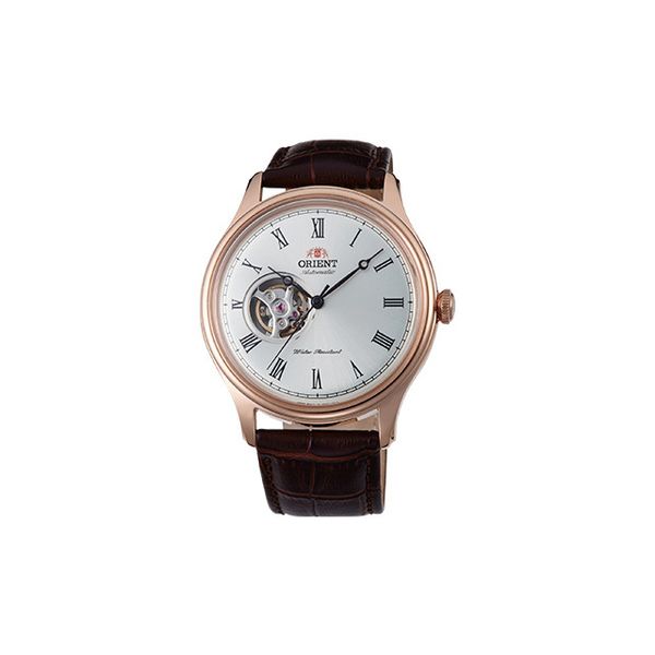 Orient Open Heart Automatic Men Watch - Brown &amp; White
