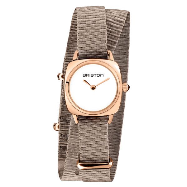 Briston Clubmaster Lady Steel Gold - Brown