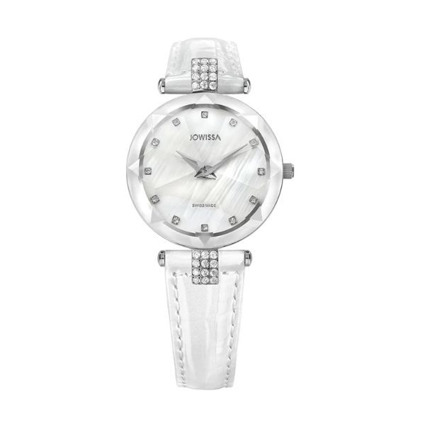 Jowissa Facet Strass Swiss Ladies Watch - White