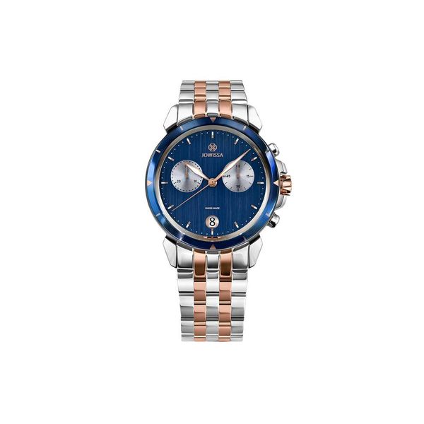 Jowissa Lewy 6 Swiss Chronograph Men'S Watch - Silver &amp; Blue