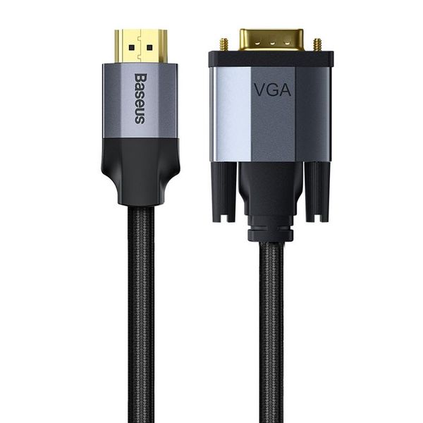 Baseus 2m Enjoyment Series VGA Male To HDMI Male Cable - Grey
