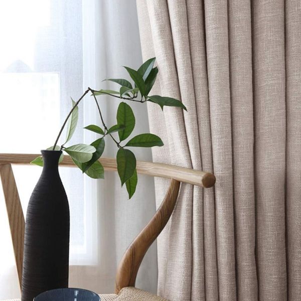 Lush Living - Curtains - Ready Made - Textured Oatmeal - 230 x 218cm