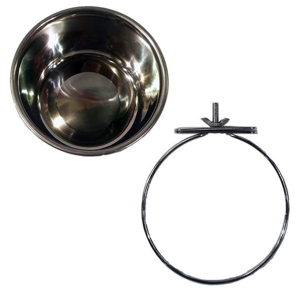 Petsa Pet Steel Bowl with Clamp