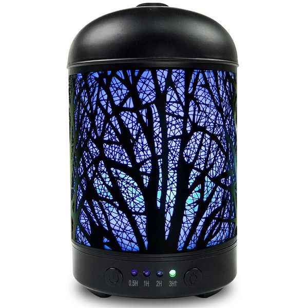 Greenleaf Forest Ultrasonic Essential Oil Diffuser &amp; Humidifier 100ml - Black
