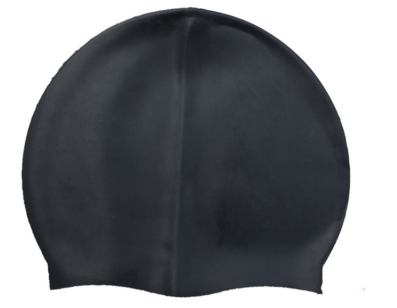Silicone Swimming Cap for All Ages Junior to Senior - Black