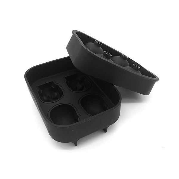 3D Skull Flexible Silicone Ice Mold Flexible Ice Cube Maker Tray