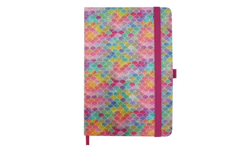 A5 Mermaid Sparkle Journal 192 Page With Elastic Close