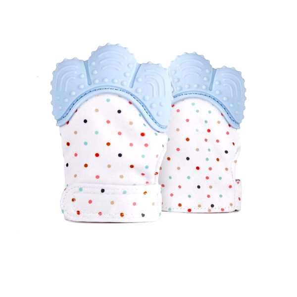 Baby Teething Mitten Glove- Blue