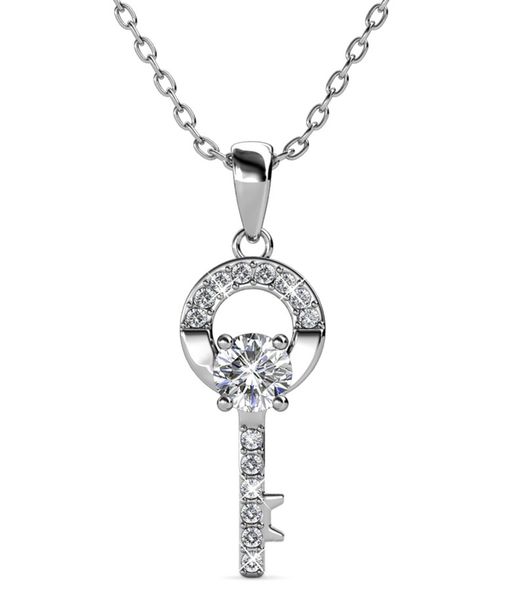 Destiny Camilia Key Pendant With Crystals From Swarovski
