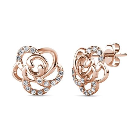 Swarovski crystal rose gold on sale earrings