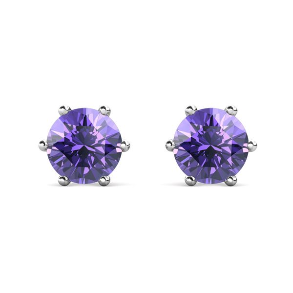 Destiny Tanzanite Earring With Crystals From Swarovski in a Macaroon Case