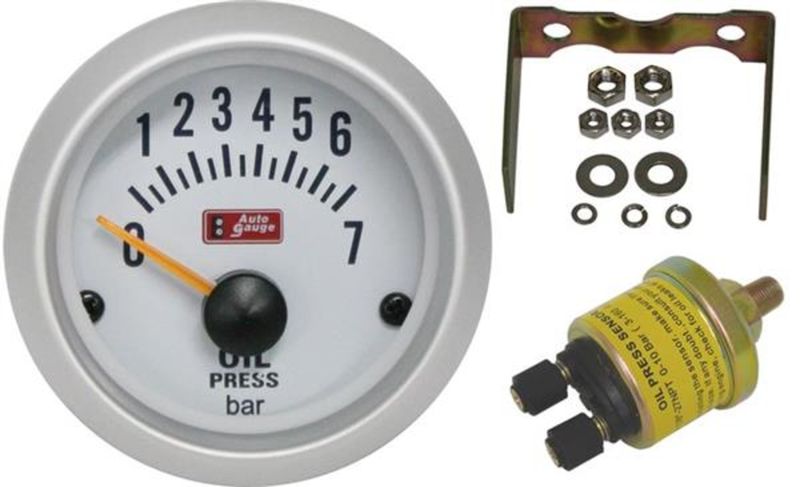 Auto Gauge 52mm Oil Pressure Gauge Kit - BAR