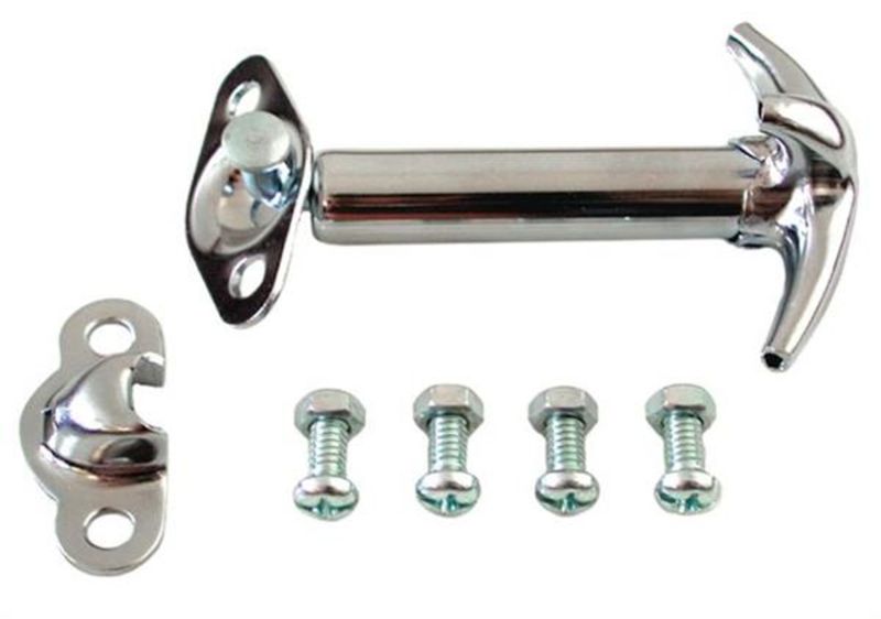 Metal Bonnet Catch - Chrome