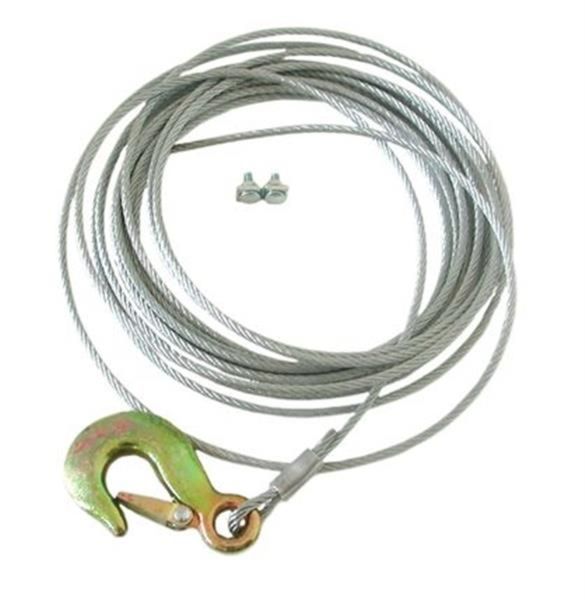 Winch Cable with Self Latching Eye Hook - 7.5 Meters Long