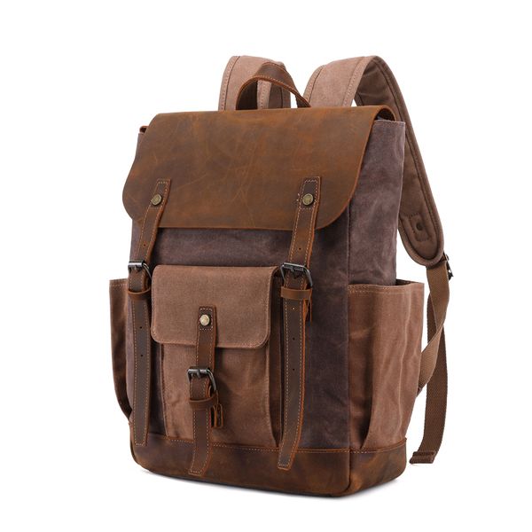 The Imfolozi , Leather-Canvas Laptop Backpack
