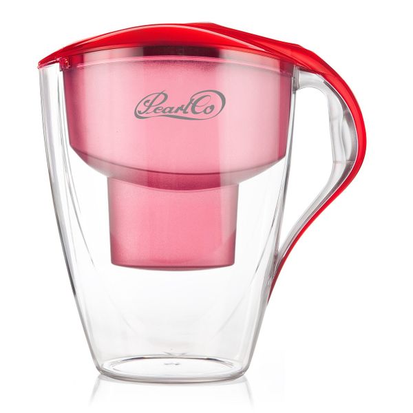 PearlCo Water Filter Jug Family LED Unimax - 4 Litre - Red