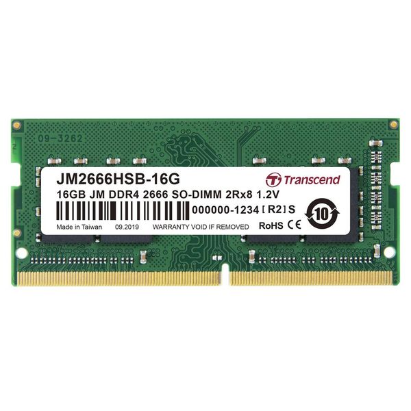 Transcend DDR4-2666 SO-DIMM 16GB JetRam Memory