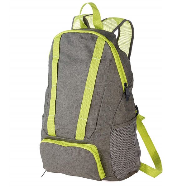 Troika Backpack Foldable Backpack 12 Litre Neon Green/Grey