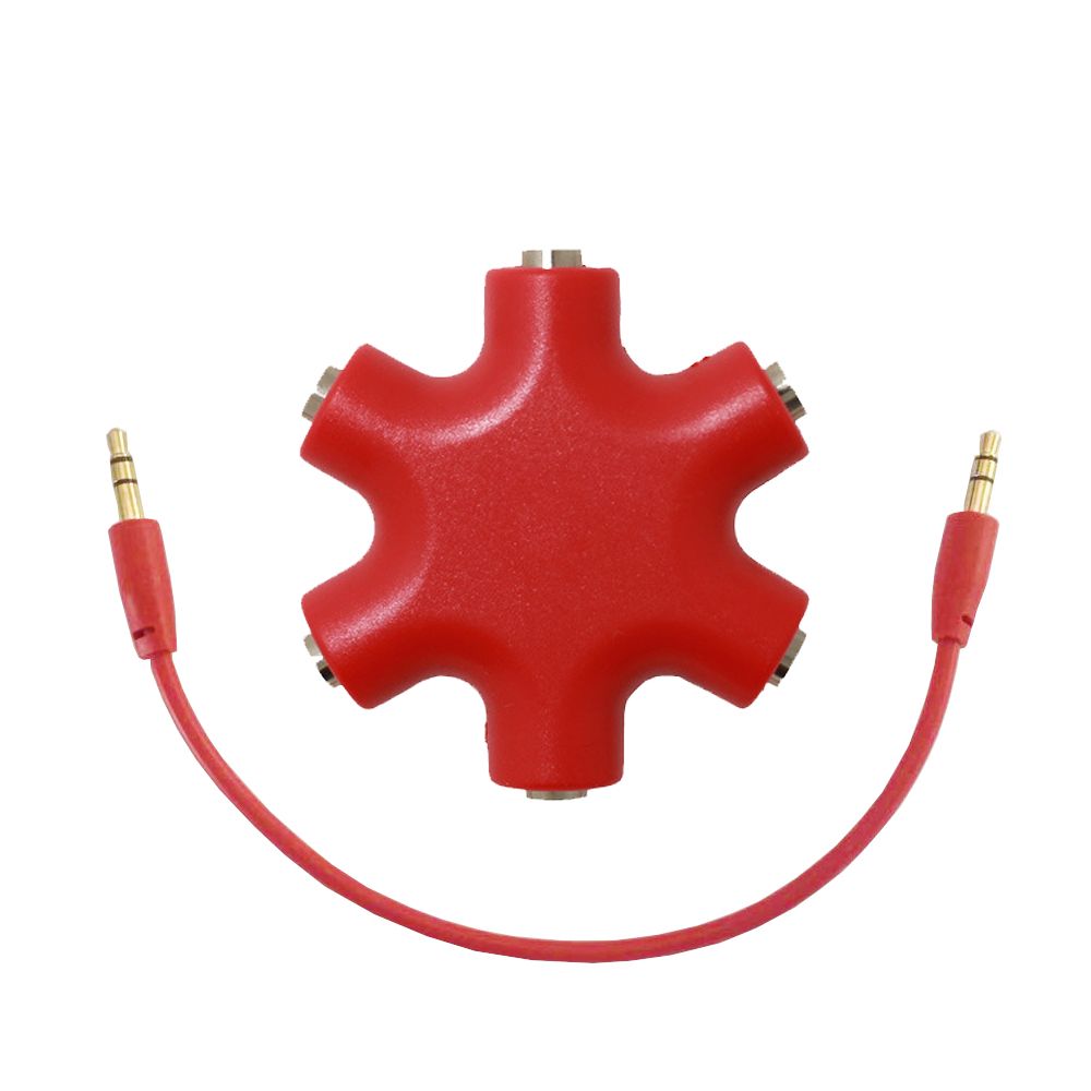 Multi Headphone Splitter 3.5mm Audio Stereo Splitter Red Shop Today