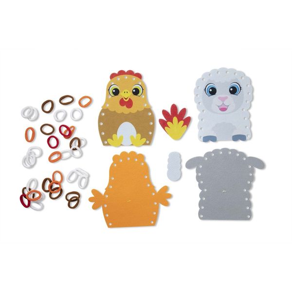 Melissa &amp; Doug Loop It! Beginner Craft Kit - Farm Puppets