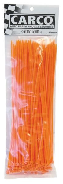 Cable Tie Orange 3.6x300mm (100)