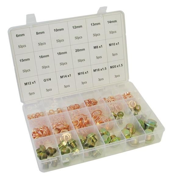 534 Piece Assorted Copper Washers and Sump Plugs