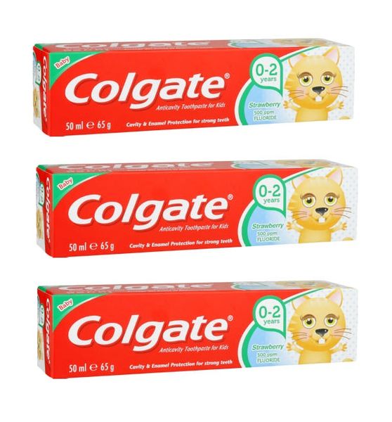 Colgate - Colgate Anti-Cavity Toothpaste Strawberry (3 x 50ml)