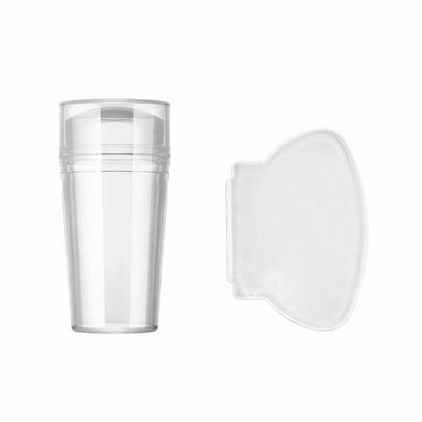 iMbali Clear Round Silicone Nail Art Stamper &amp; Scraper