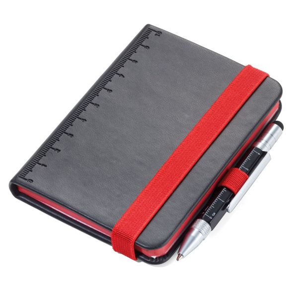 Troika Notepad A7 &amp; Multitasking Ballpoint Pen LILIPAD+LILIPUT Black/Red