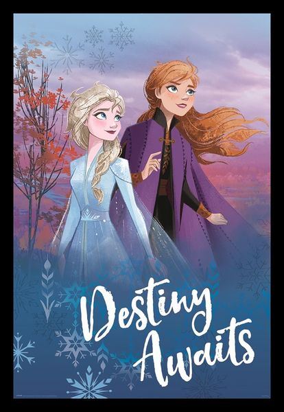 Frozen 2 - Destiny Awaits Poster With Black Frame