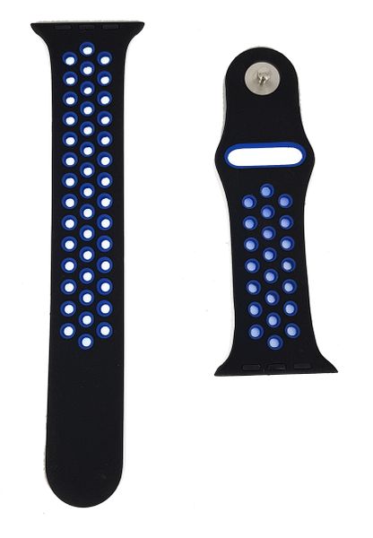 Replacement Strap For Apple Watch 42mm - Black &amp; Blue