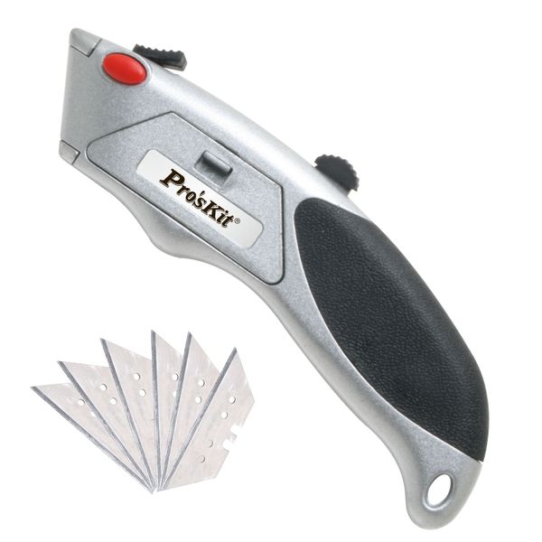 PRK DK-2112 Auto-Loading Utility Knife with SK5 Blades &amp; Storage