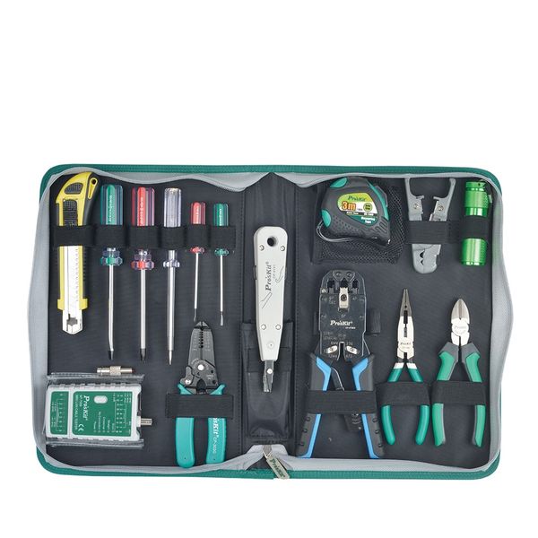 Proskit 15-Piece Network Installation Tool Kit