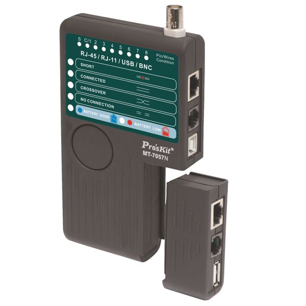 Proskit RJ45/11/12/BNC/USB Cable Tester