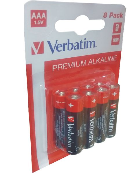 Verbatim AAA-LR03 Alkaline 1.5v Battery Quantity 80 (10 x pack of 8)