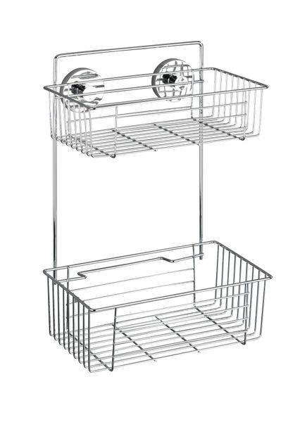 WENKO - Vacuum-Loc® 2-Tier Wall Rack Bari - No Drilling Required
