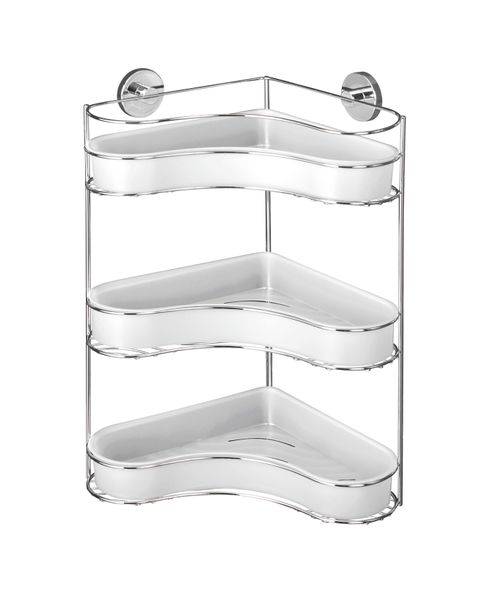 WENKO - Vacuum-Loc® 3-Tier Corner Rack Milazzo - No Drilling Required