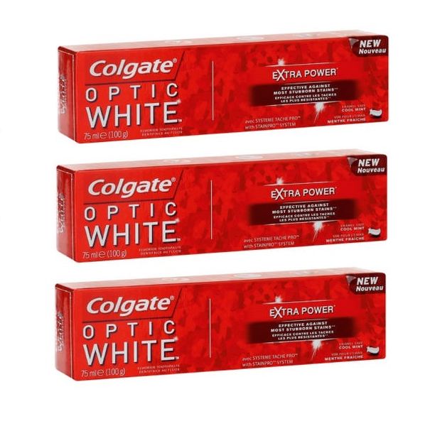 Colgate - Optic White Extra Power Paste Toothpaste (3 x75ml)